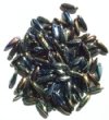 100 3x11mm Metallic Bronze AB Dagger Beads